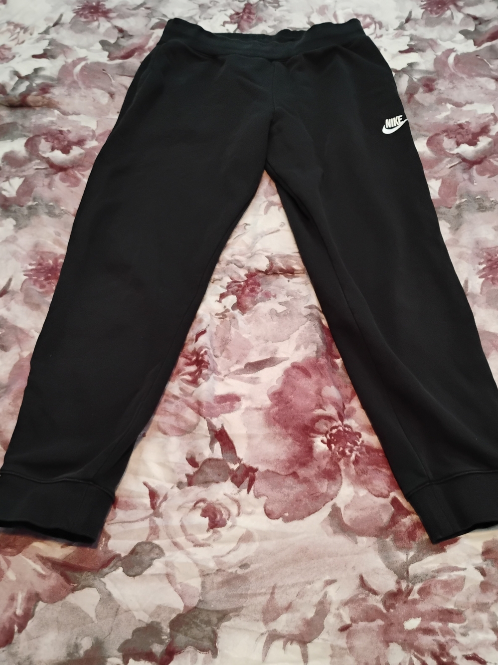 Nike Black Unisex  Track Joggers with Cuffed Ankles Size Xl